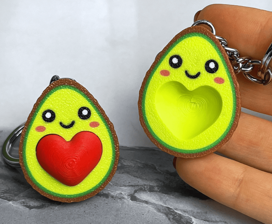 3d printed gifts_17_avocado couple keychain
